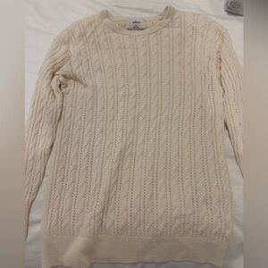 Aritzia Women's Cream Cable Knit Crewneck Sweater. Brand new never worn.